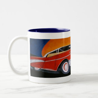 rote chevy Tasse des Kaffees 1957