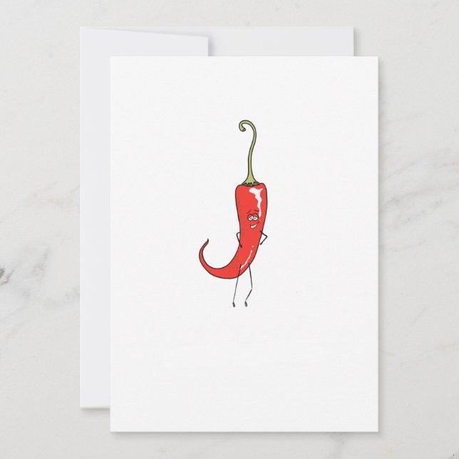 Rote Chili lustig Einladung (Vorderseite)