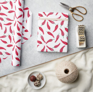 Rote Chili-Pfeffer-Verpackungspapier Geschenkpapier