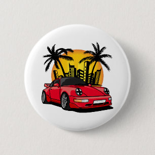 Rote Classic Carrera im City Sunset Button