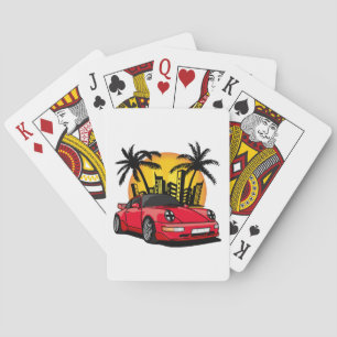 Rote Classic Carrera im City Sunset Spielkarten