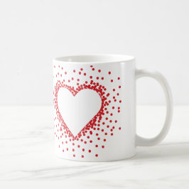 Rote Confetti-Herz-Tasse Kaffeetasse