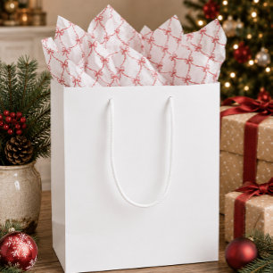 Rote Coquette Frohe Weihnachten Schleifen Seidenpapier