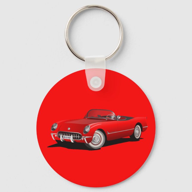 Rote Corvette Schlüsselanhänger (Vorderseite)