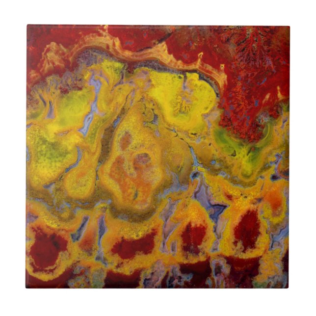 Rote Crayola Jasper Fliese (Vorderseite)