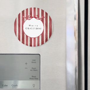 Rote Creme Streifen Schleife Weihnachten Magnet