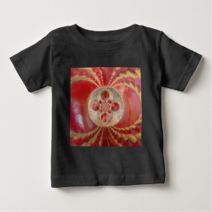 Rote Cricket Bälle Abstrakte Art Print Design Baby T-shirt