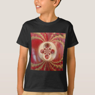 Rote Cricket Bälle Abstrakte Art Print Design T-Shirt