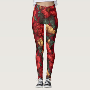 Rote Crossfit Gardenien Themen Geburtstagsgeschenk Leggings