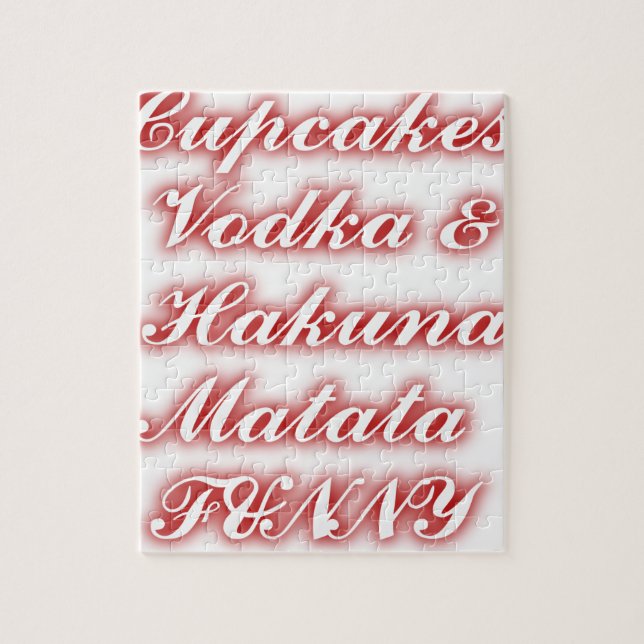 Rote Cupcakes Vodka Hakuna Matata FUNNY. (Vertikal)