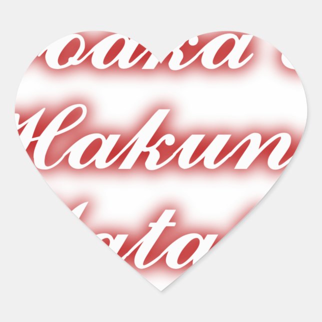 Rote Cupcakes Vodka Hakuna Matata FUNNY. Herz-Aufkleber (Vorderseite)