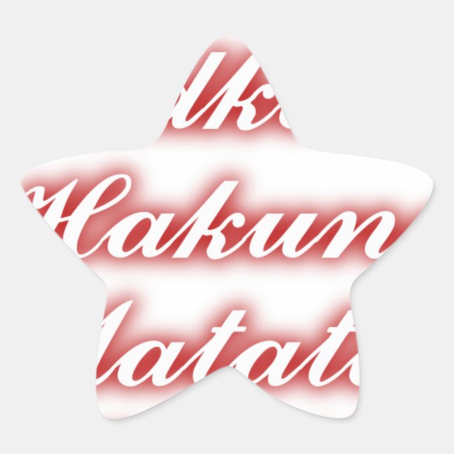 Rote Cupcakes Vodka Hakuna Matata FUNNY. Stern-Aufkleber (Vorderseite)