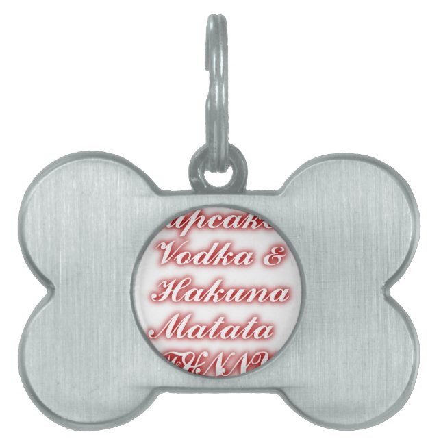 Rote Cupcakes Vodka Hakuna Matata FUNNY. Tiermarke (Vorderseite)