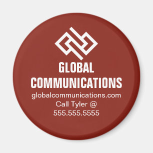 Rote Cyber-Technologie-Computerfirma Custom Magnet