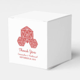 Rote D20-Würfel-Gastgeschenk Hochzeit Geschenkschachtel