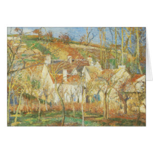 Rote Dächer, Ecke eines Dorfes, Winter von Pissarr