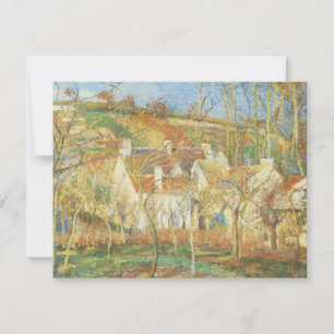 Rote Dächer, Ecke eines Dorfes, Winter von Pissarr