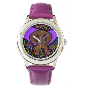 ROTE DACKEL ARMBANDUHR