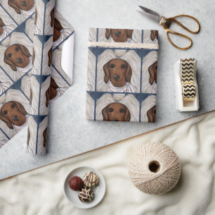 Rote Dackel Geschenkpapier