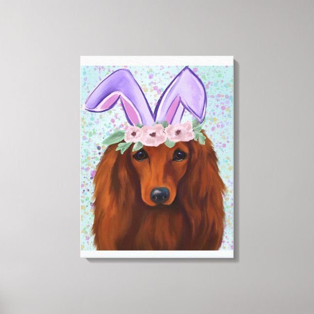 ROTE DACKEL LEINWANDDRUCK (Vorderseite)