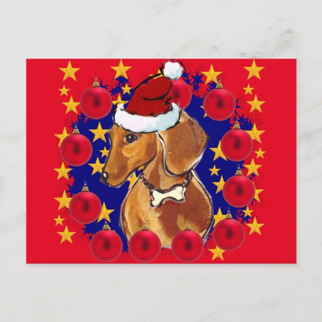 ROTE DACKEL POSTKARTE (Vorderseite)