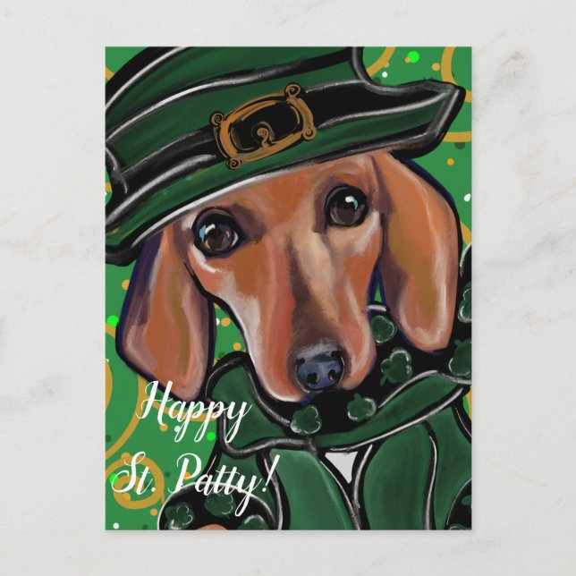 ROTE DACKEL POSTKARTE (Vorderseite)