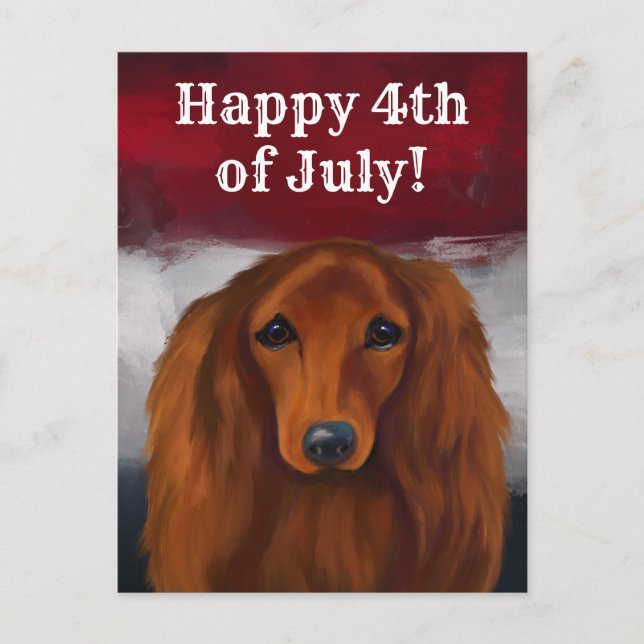 ROTE DACKEL POSTKARTE (Vorderseite)