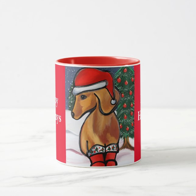 Rote Dackel Tasse (Zentrum)
