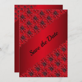 Rote Dahlien im gotischen Stil Save the Date