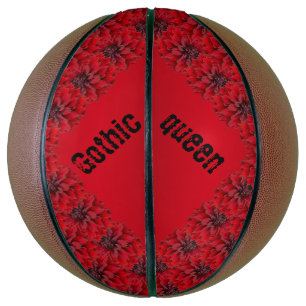 Rote Dahlien in gotischem Stil - gotische Königin Basketball