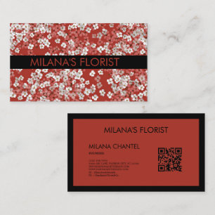 Rote Daisy Moderne Trendige Blume Florist Visitenkarte