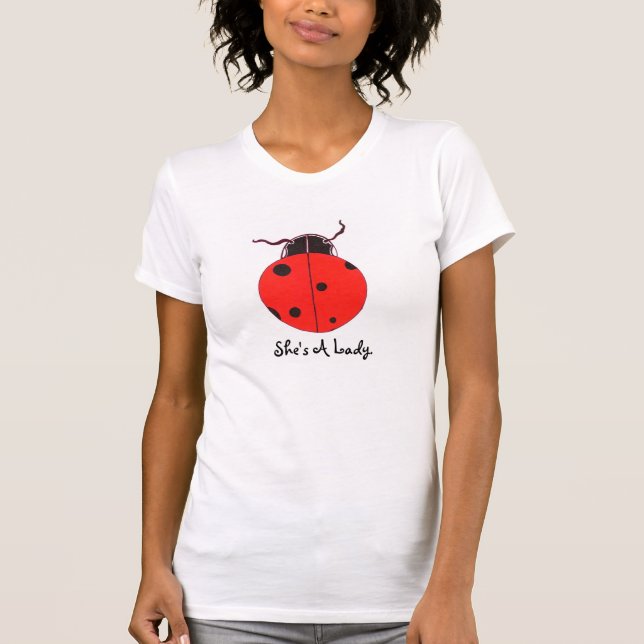 Rote Dame Bug Statement Shirt (Vorderseite)