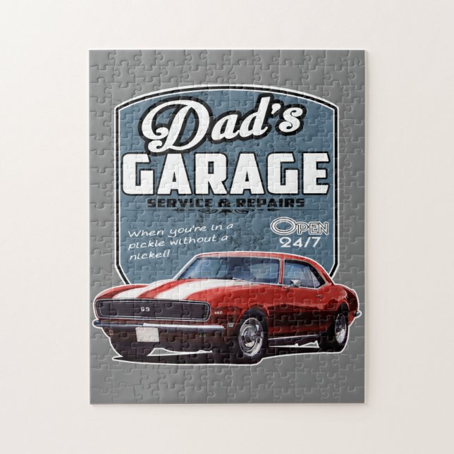 Rote das Camaro des Vaters Garage (Vertikal)