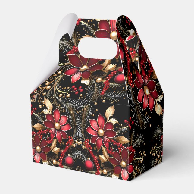 Rote dekorative Blume Geschenkboxen Geschenkschachtel (Vorderseite)