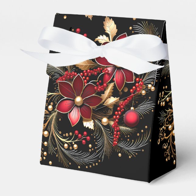 Rote dekorative Blume Geschenkboxen Geschenkschachtel (Vorderseite)