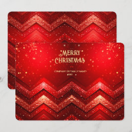 Rote Dekorative Weihnachts-Glitter-Feiertagskarte Feiertagskarte