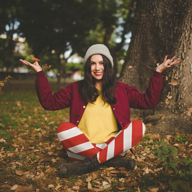 Rote Diagonalstreifen Leggings (Von Creator hochgeladen)