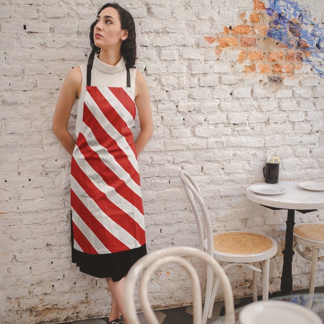 Rote Diagonalstreifen Schürze (Von Creator hochgeladen)