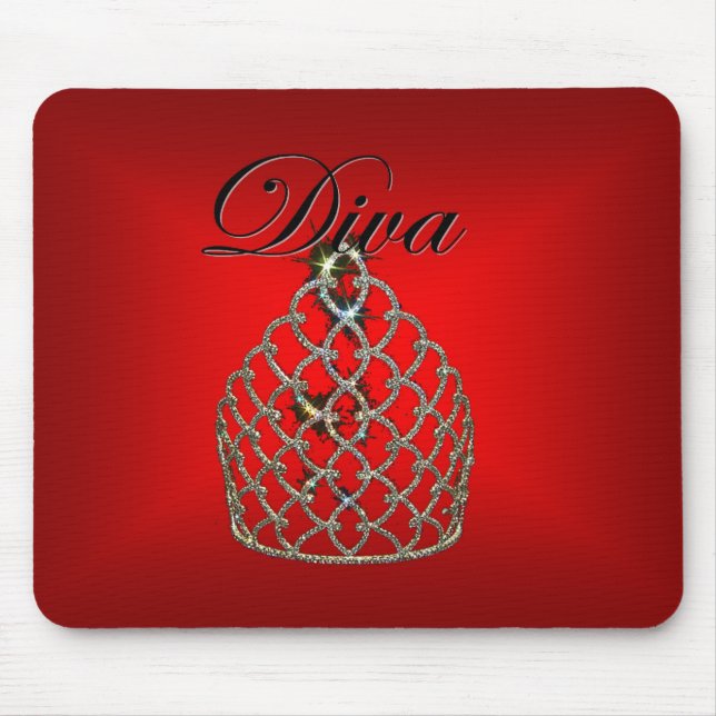 Rote Diva Mousepad (Vorne)