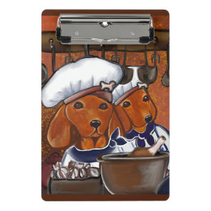 Rote Doxies Mini Klemmbrett