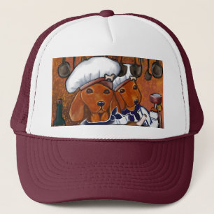 Rote Doxies Truckerkappe