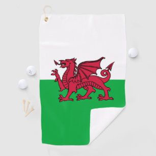 Rote Drache keltische Flagge von Wales & Walisisch Golfhandtuch