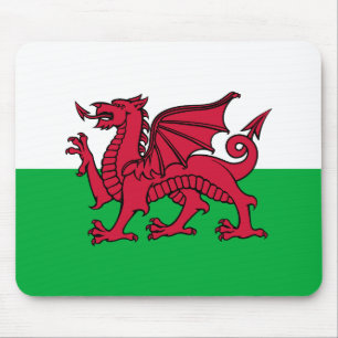 Rote Drache keltische Flagge von Wales & Walisisch Mousepad
