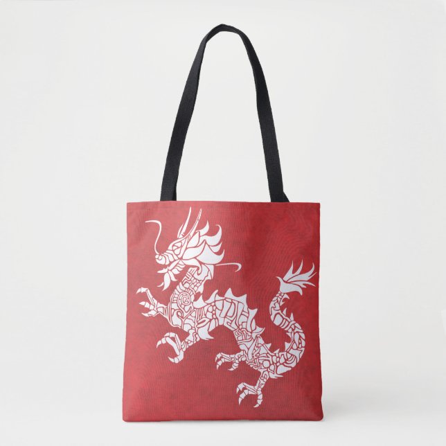 rote Drache-Tasche Tasche (Vorderseite)