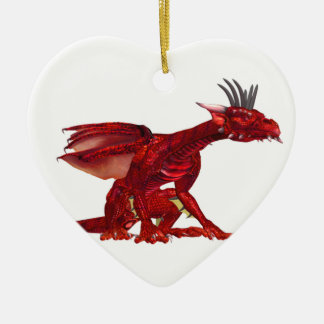 Rote Drache-Verzierung Keramik Ornament