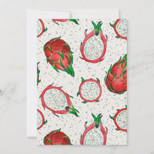 Rote Drachenfrucht auf Weiß