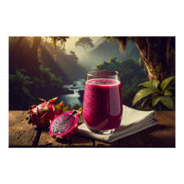 ROTE DRACHENFRUCHT (Venus Pitahaya) - EXOTISCHE FR Poster