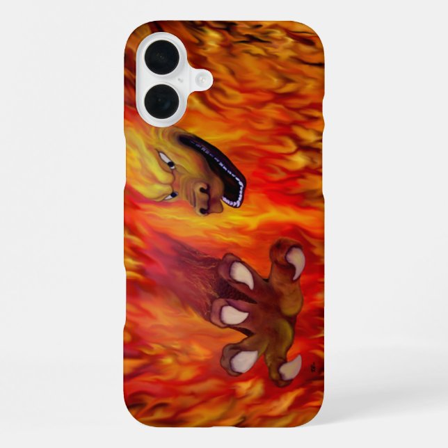Rote Drachenklaue iPhone 16 Plus Hülle (Rückseite)