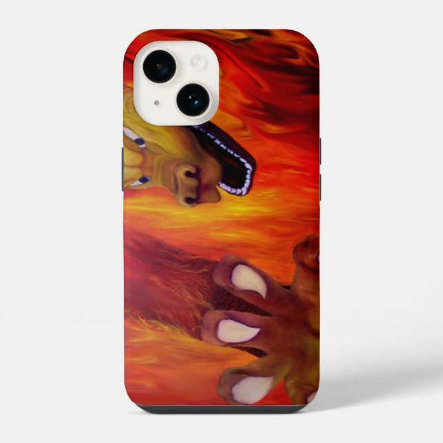 Rote Drachenklaue iPhone Hülle (Rückseite)