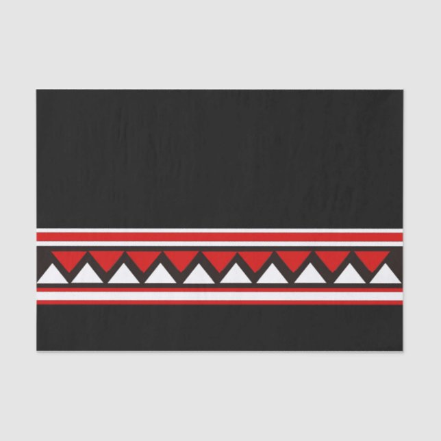 Rote Dreiecke Seidenpapier (Vorderseite)